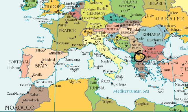 Bored entrepreneurial  teenagers from Macedonia gamed the system. Macedonia is the country in the black circle. 